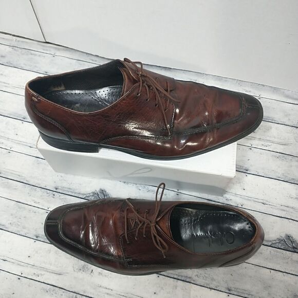 Cole Haan City Brown Men's SZ 11M Leather Split Toe Lace Up Dress Oxfords - Picture 4 of 10